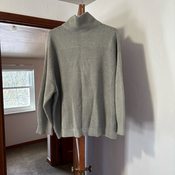 Everlane- The Half-Zip in Everyday Cotton Light Green Size XXL - Picture 2 of 2